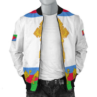 Eritrea Bomber Jacket Cross Flag Camel White LT13 - Wonder Print Shop
