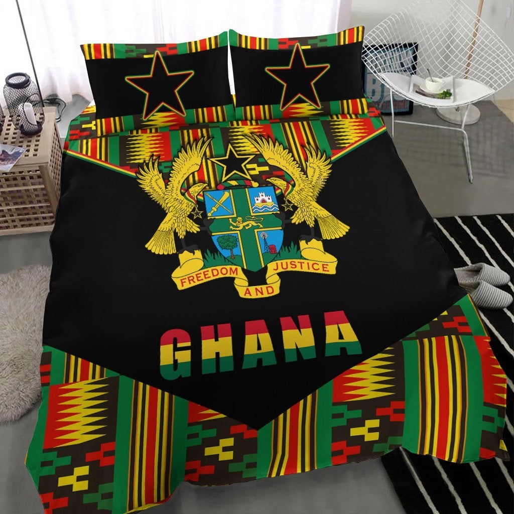 Ghana Proud Bedding Set Ankara Kente LT13 - Wonder Print Shop