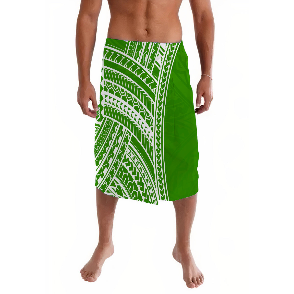 Polynesian Lavalava Simple Ver.02 Green LT13 - Wonder Print Shop