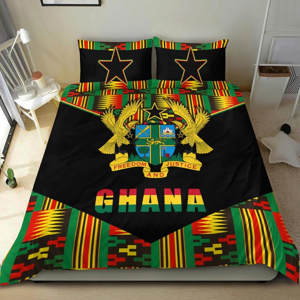 Ghana Proud Bedding Set Ankara Kente LT13 - Wonder Print Shop