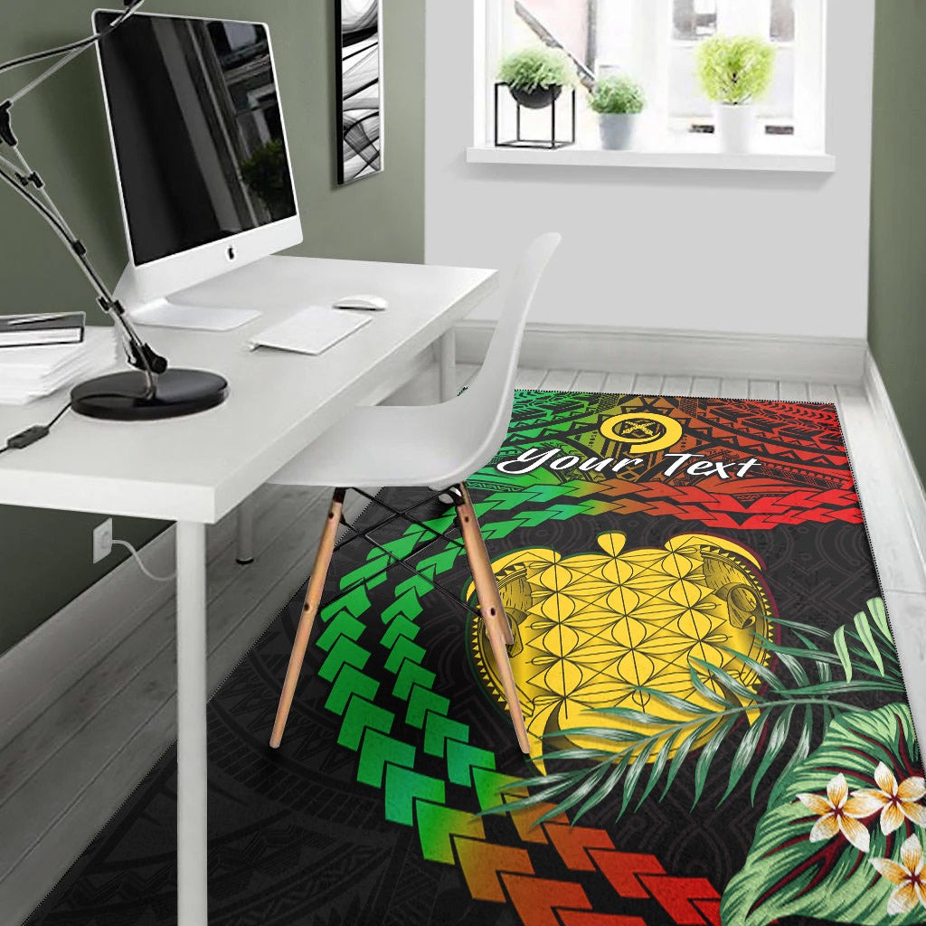 (Custom Personalised) Vanuatu Heart Polynesian Area Rug Turtle Sand Drawings LT13 - Wonder Print Shop