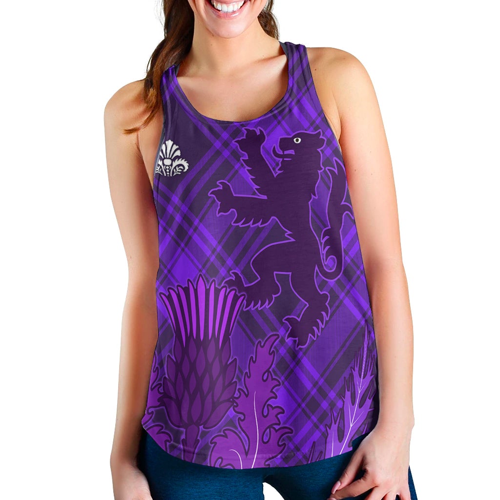 Scotland Women Racerback Tank Thistle Scottish Be Unique LT13 - Wonder Print Shop