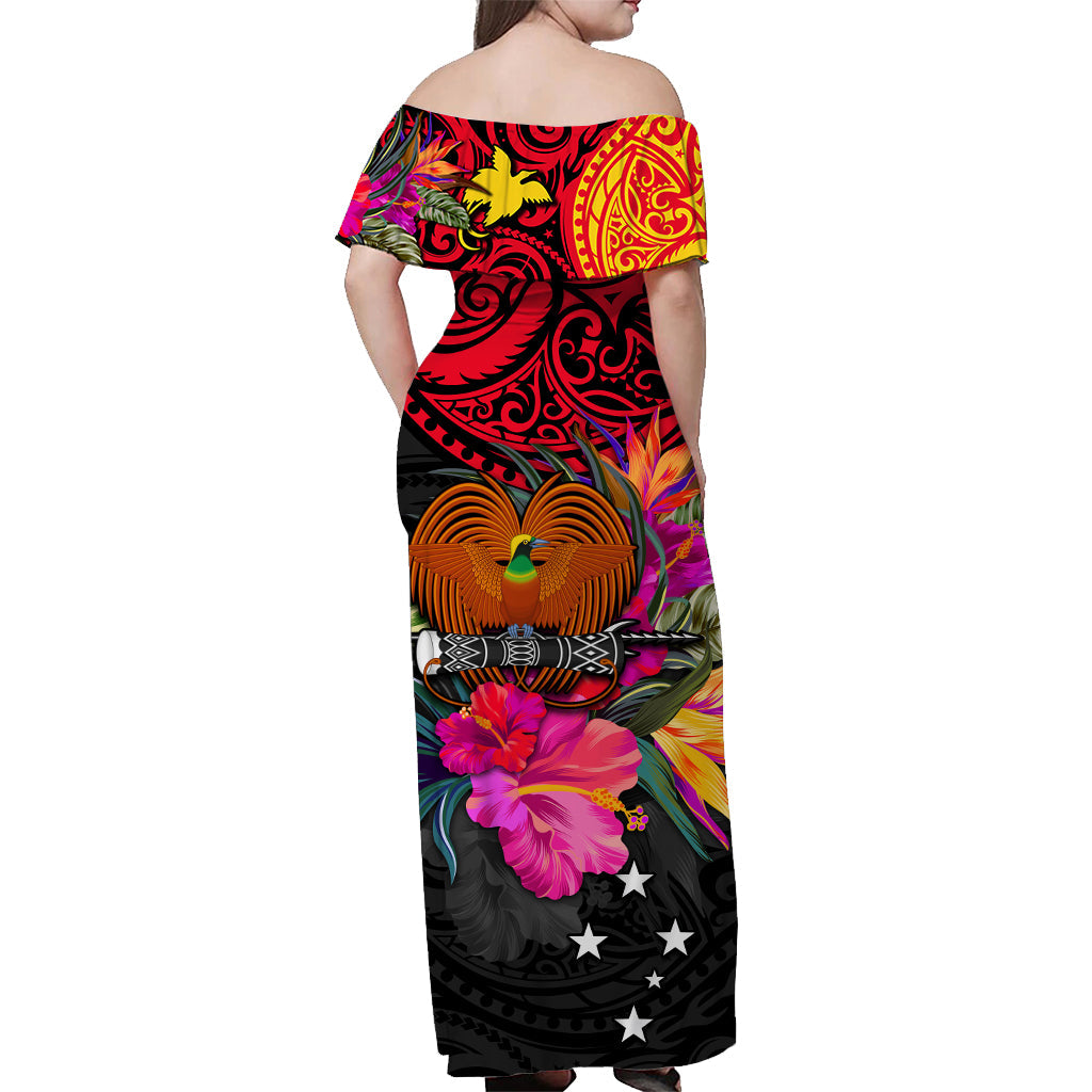 papua-new-guinea-off-shoulder-long-dress-alluring-polynesia-and-tropical-flowers