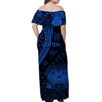 custom-personalised-papua-new-guinea-off-shoulder-long-dress-raggiana-birds-of-paradise-blue