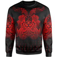 Viking Sweatshirt Vegvisir Mjolnir and Dragon Norse Tattoo RLT12 - Wonder Print Shop