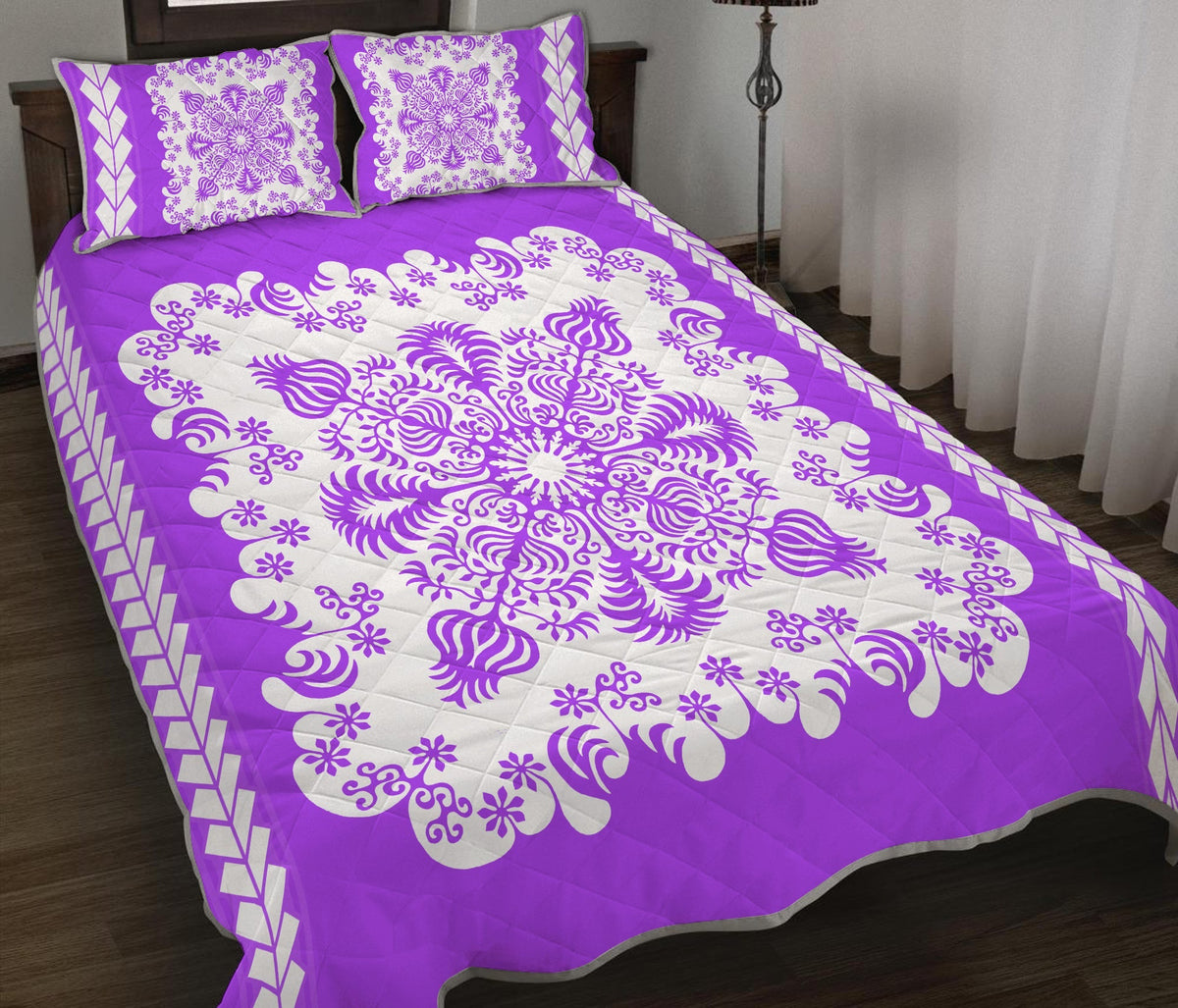 Hawaii Quilt Bed Set Pattern Version Special Purple LT13 - Wonder Print Shop