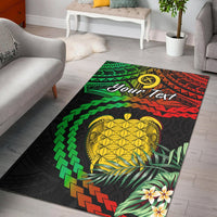 (Custom Personalised) Vanuatu Heart Polynesian Area Rug Turtle Sand Drawings LT13 - Wonder Print Shop