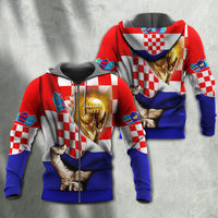 Football 2022 Croatia Hoodie Will Be The Champion Flag Vintage - Wonder Print Shop