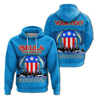 Hoodie lanumoana pulover ma lomiga Fagatogo Pride, pito i tua YOUR TEXT