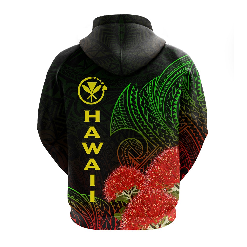 Custom Hawaii Polynesian Zip Hoodie Ohia Lehua LT12 - Wonder Print Shop
