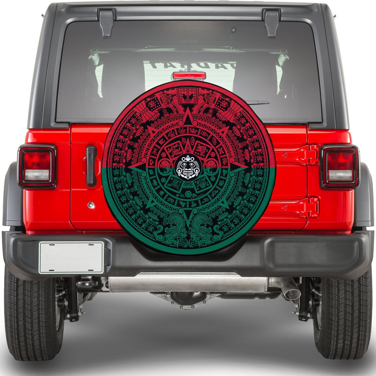 Mexico Spare Tire Cover - Mexican Aztec Cultural Flag LT13 - Wonder Print Shop
