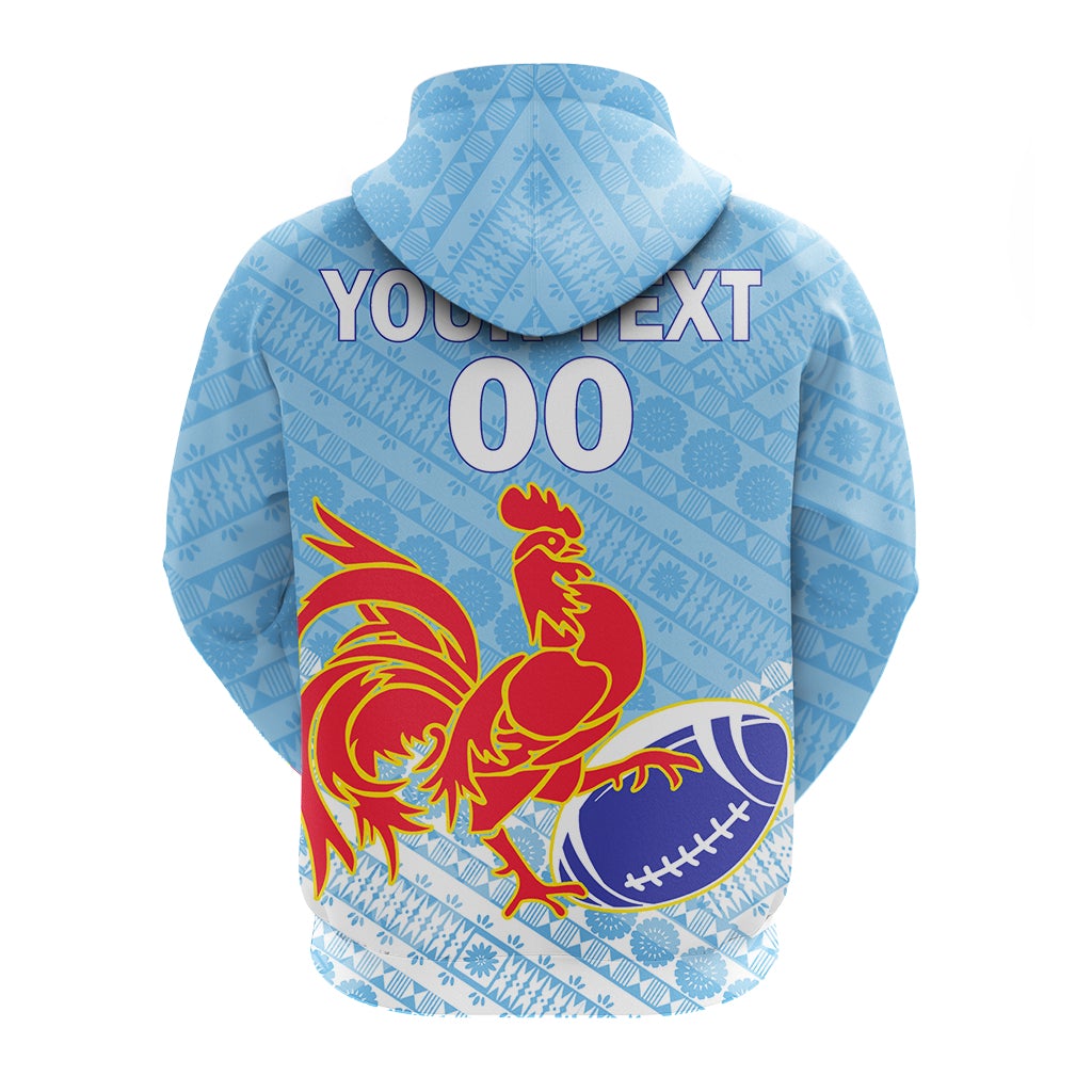 Custom Ra Rugby Union Fiji Zip Hoodie Tapa Pattern LT12 - Wonder Print Shop