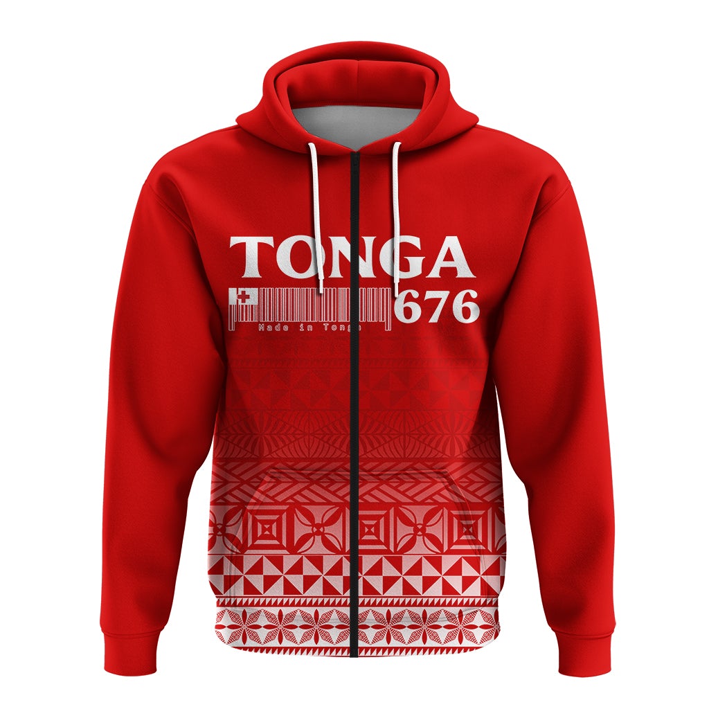 Tonga 676 Zip Up Hoodie Tongan Pattern LT12 - Wonder Print Shop