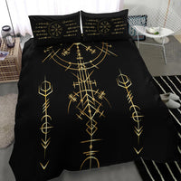 Viking Helm of Awe Gold Art Bedding Set LT12 - Wonder Print Shop