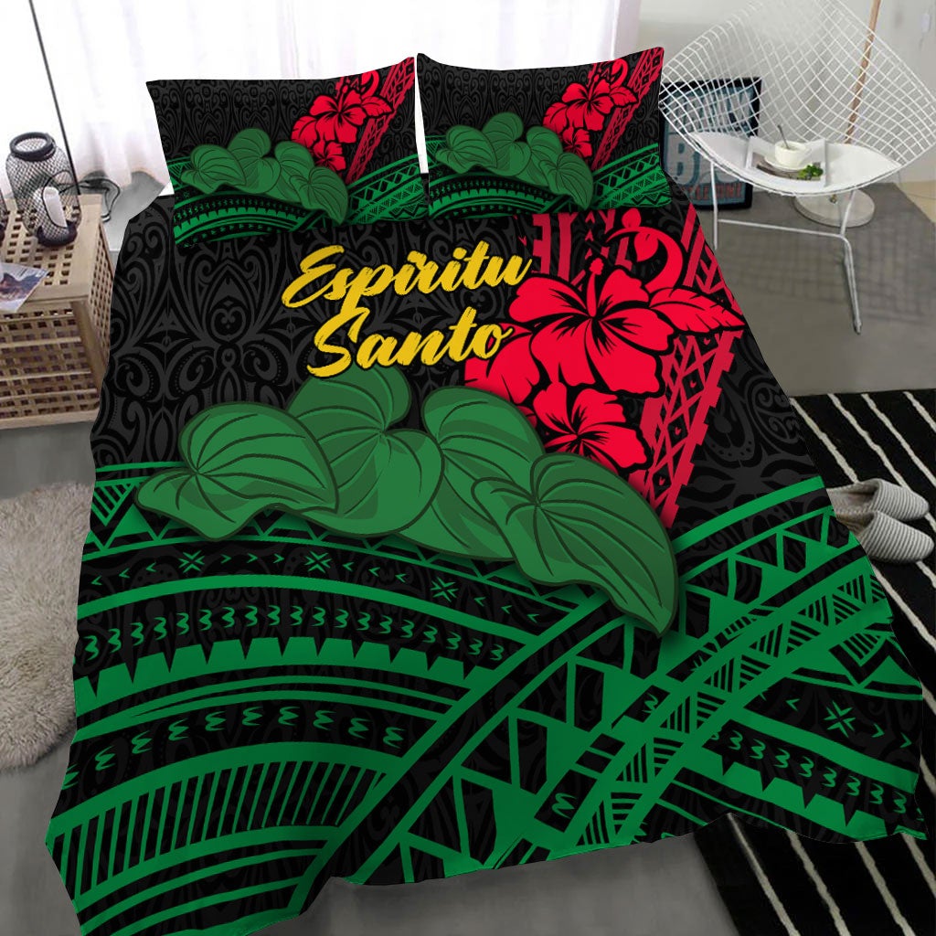 Vanuatu Espiritu Santo Bedding Set Kava With Hibiscus LT12 - Wonder Print Shop