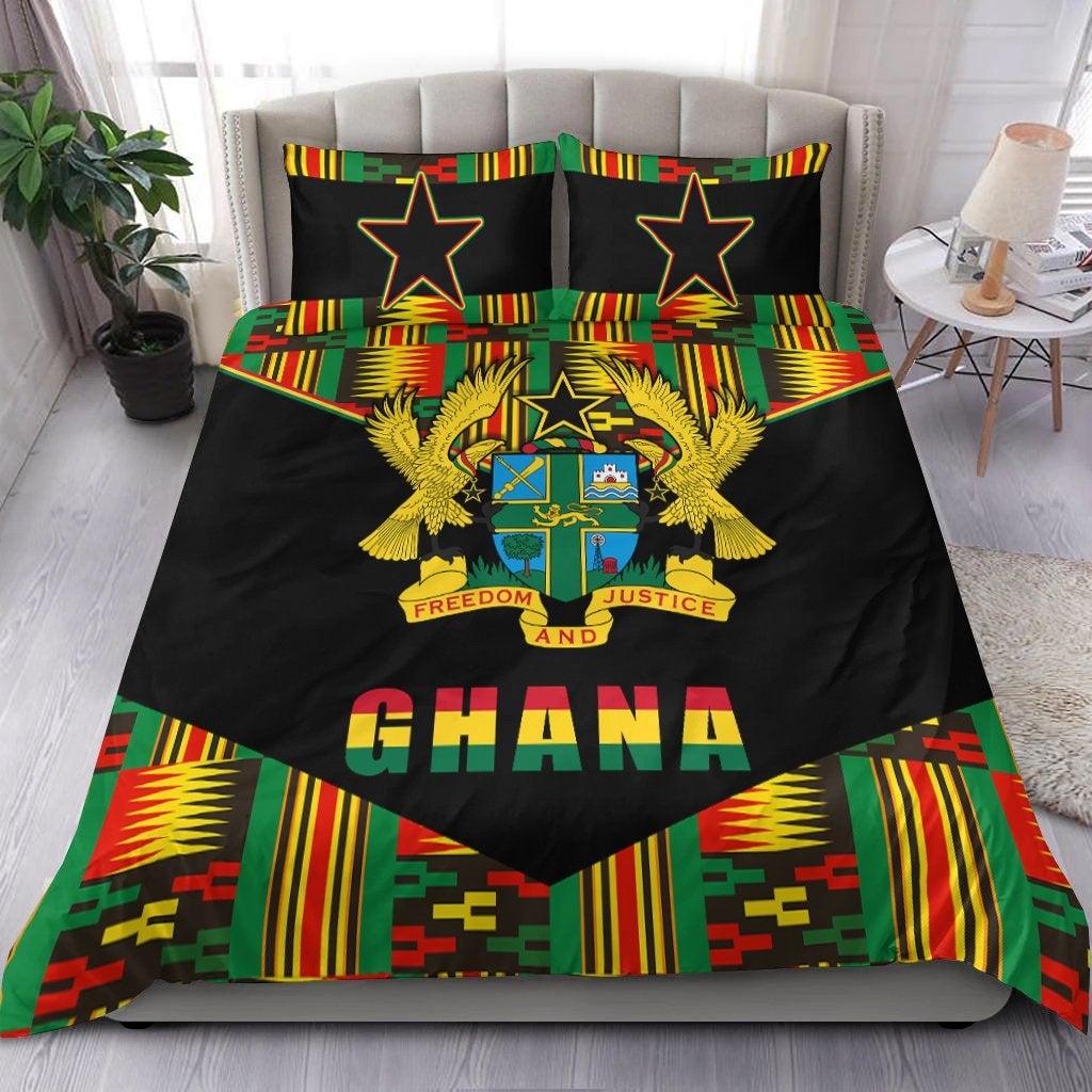Ghana Proud Bedding Set Ankara Kente LT13 - Wonder Print Shop