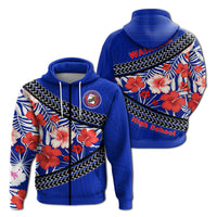 Waianae High School Zip up Hoodie Hawaiian Hibiscus Flowers LT20 - Wonder Print Shop