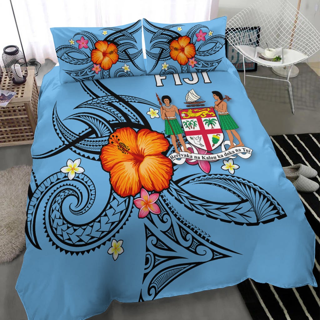 Fiji Bedding Set - Hibiscus With Tribal LT12 - Wonder Print Shop
