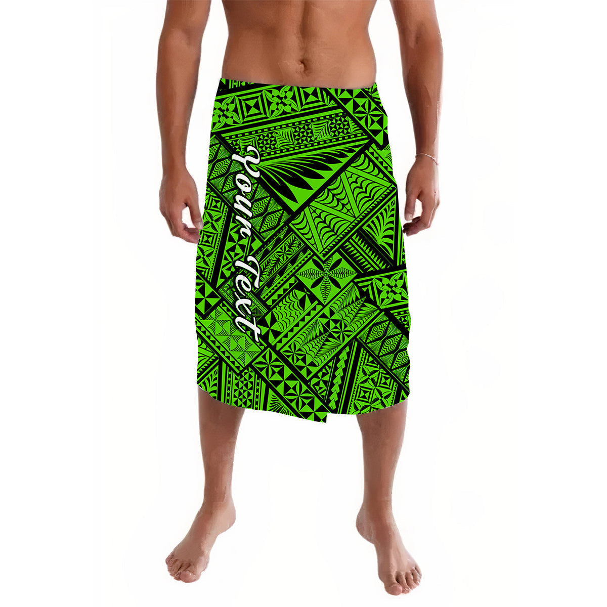 Custom Personalised Polynesia Lavalava Ngatu Tonga Pattern Special Green LT13 - Wonder Print Shop
