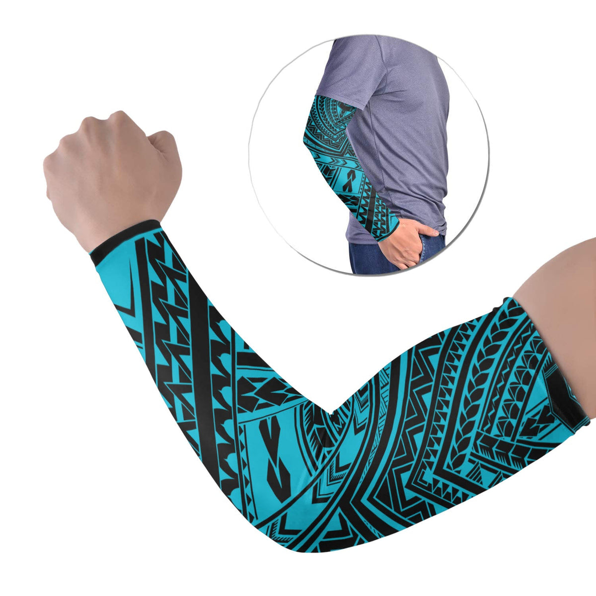 polynesian-tribal-tattoo-arm-sleeve-43-set-of-two-colorful-no27