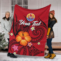 custom-personalised-tahiti-maohi-blanket-hibiscus-with-tribal