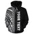 Custom Polynesian Hoodie - Black Poly Line - Wonder Print Shop