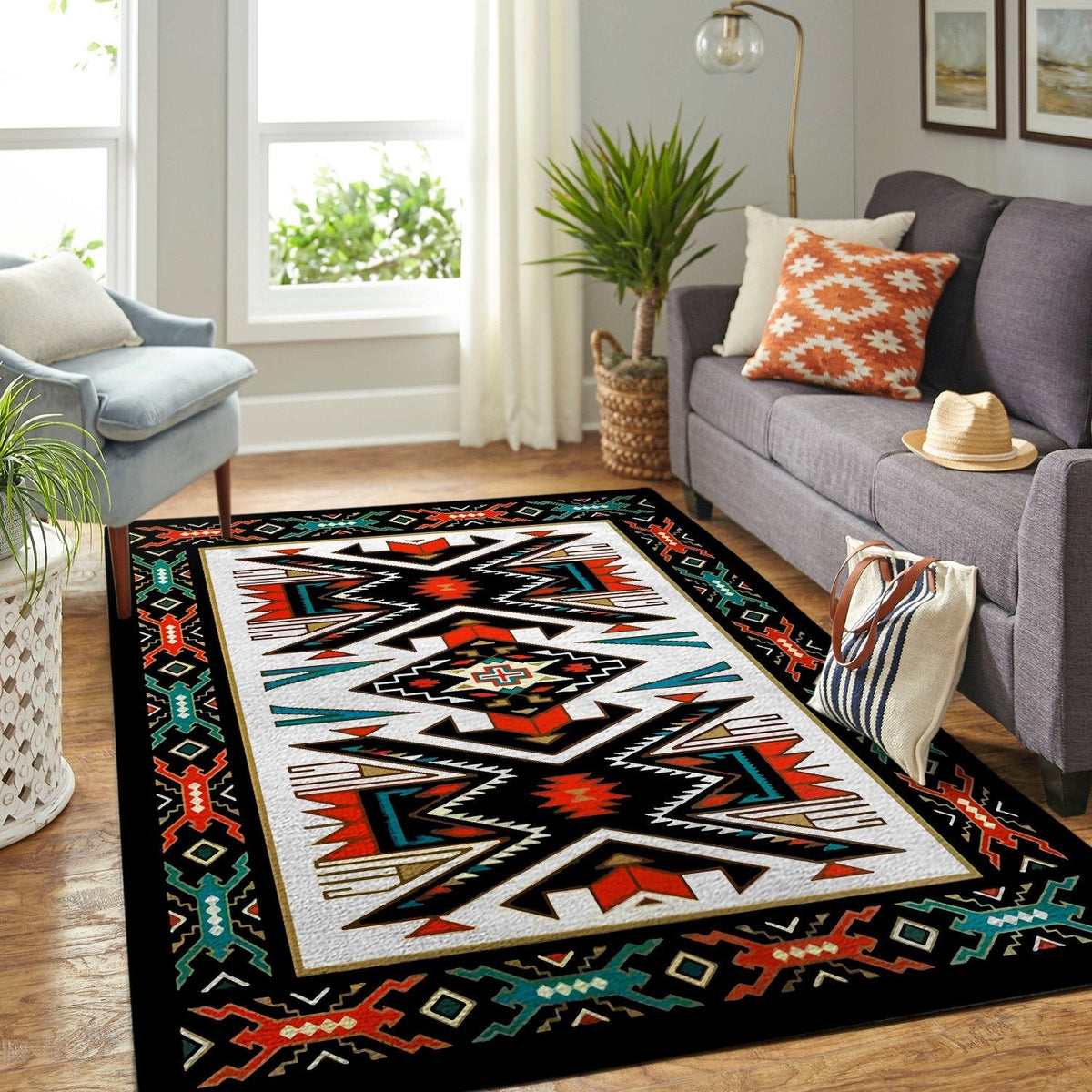 Tribal Color Native American Area Rug LT10 - Wonder Print Shop