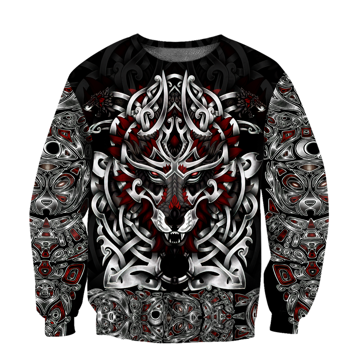 Viking Clothing Wolf Viking 3D All Over Printed Sweatshirt RLT12 - Wonder Print Shop