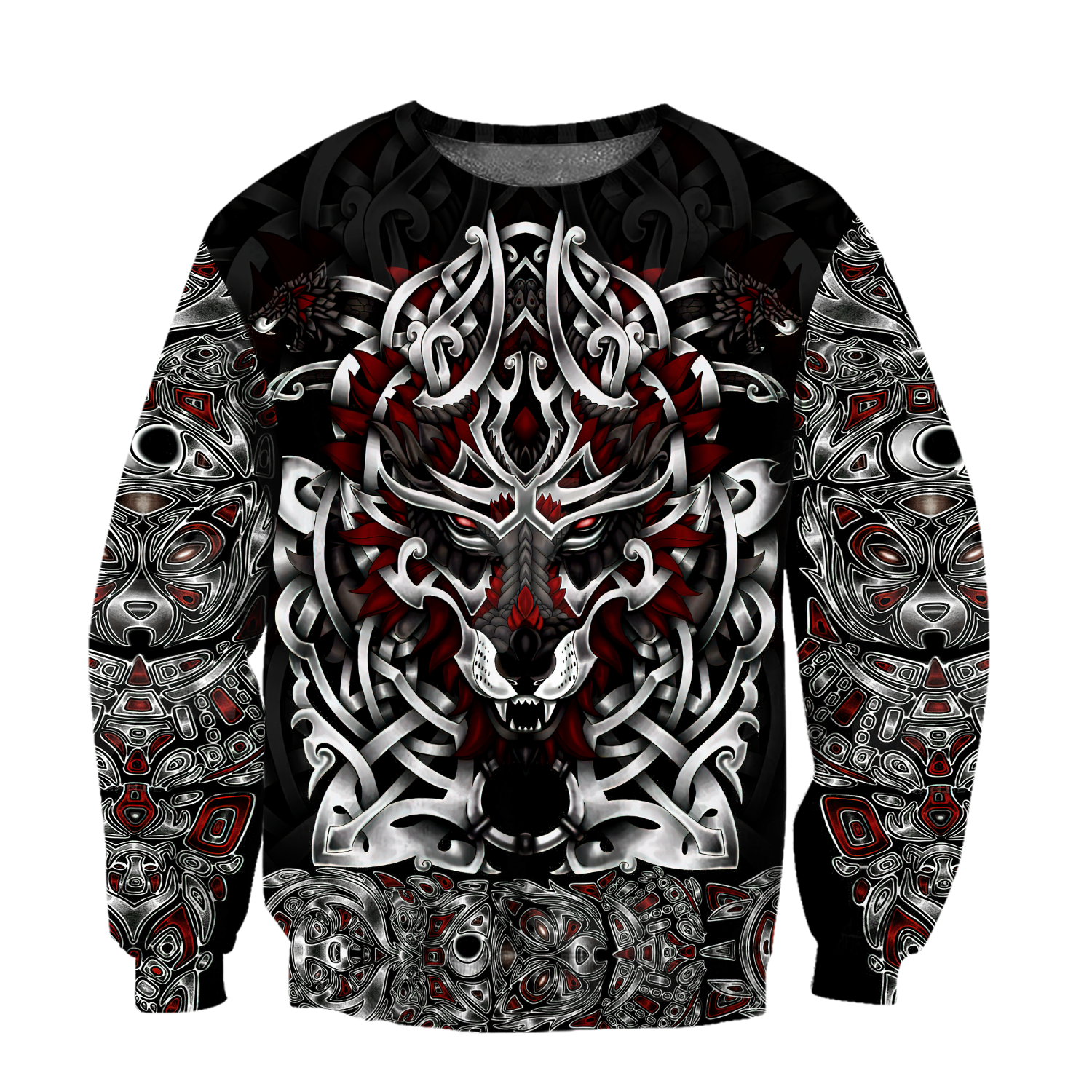 Viking Clothing Wolf Viking 3D All Over Printed Sweatshirt RLT12 - Wonder Print Shop