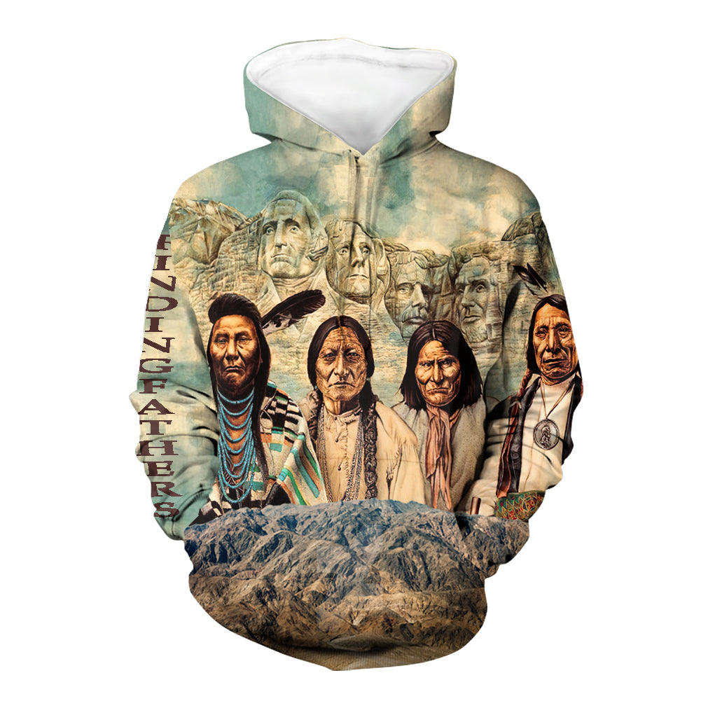 Founding Fathers Native American 3D Hoodie LT10 - Wonder Print Shop