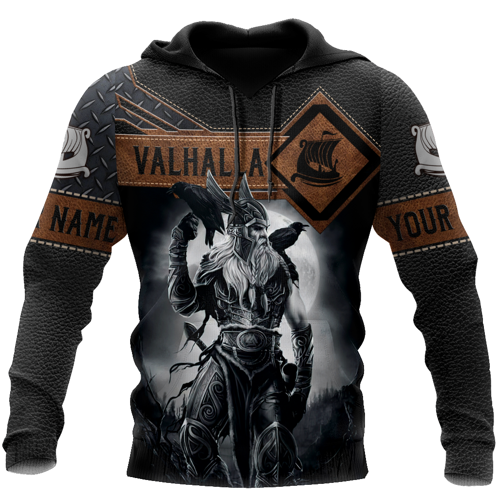 Custom Viking Clothing Personalized Odin Valhalla Viking Hoodie RLT12 - Wonder Print Shop