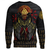 Viking Sweatshirt - Vikings Valknut and Ravens Tattoo RLT12 - Wonder Print Shop