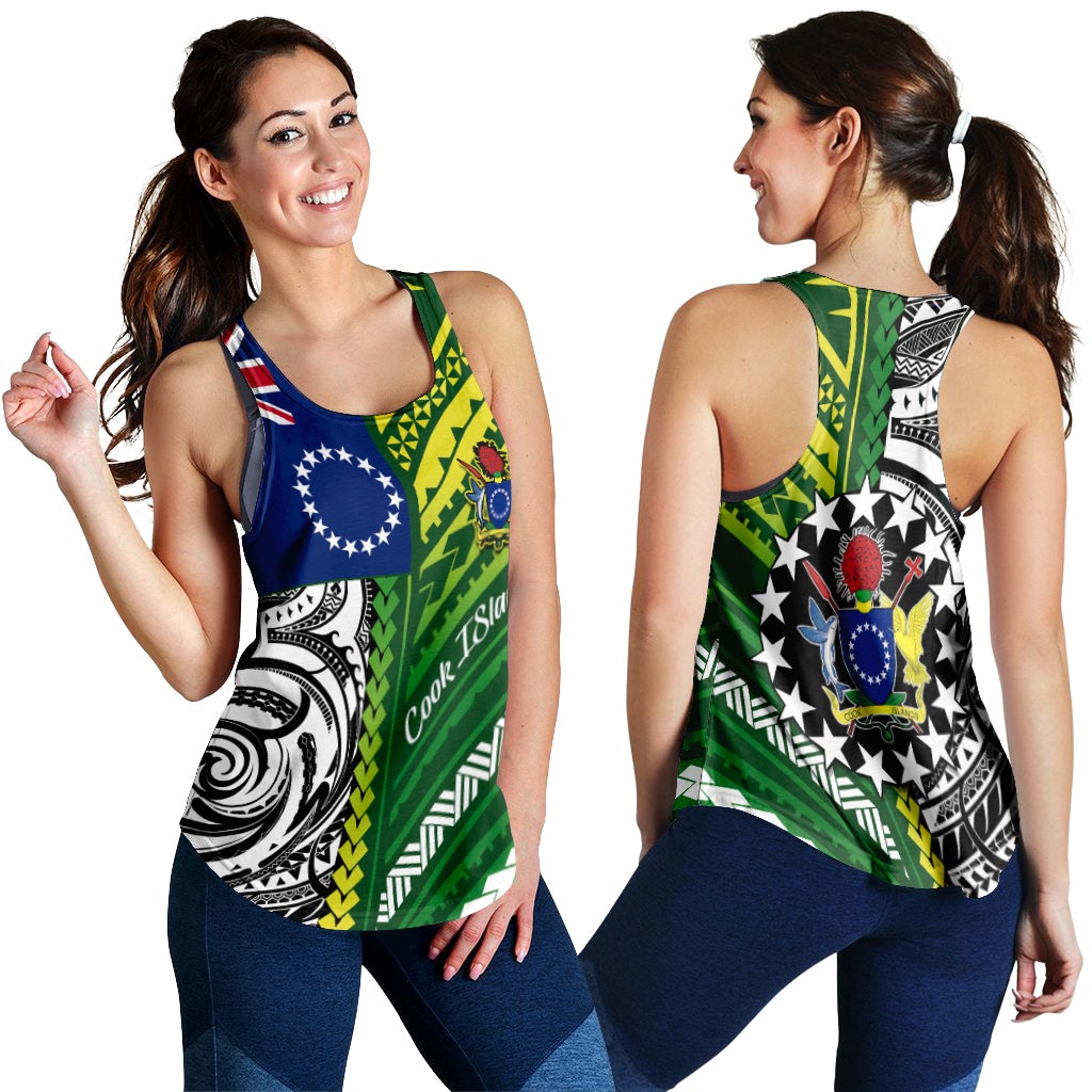 Cook Islands Unique Women Racerback Tank Polynesia Pattern LT13 - Wonder Print Shop