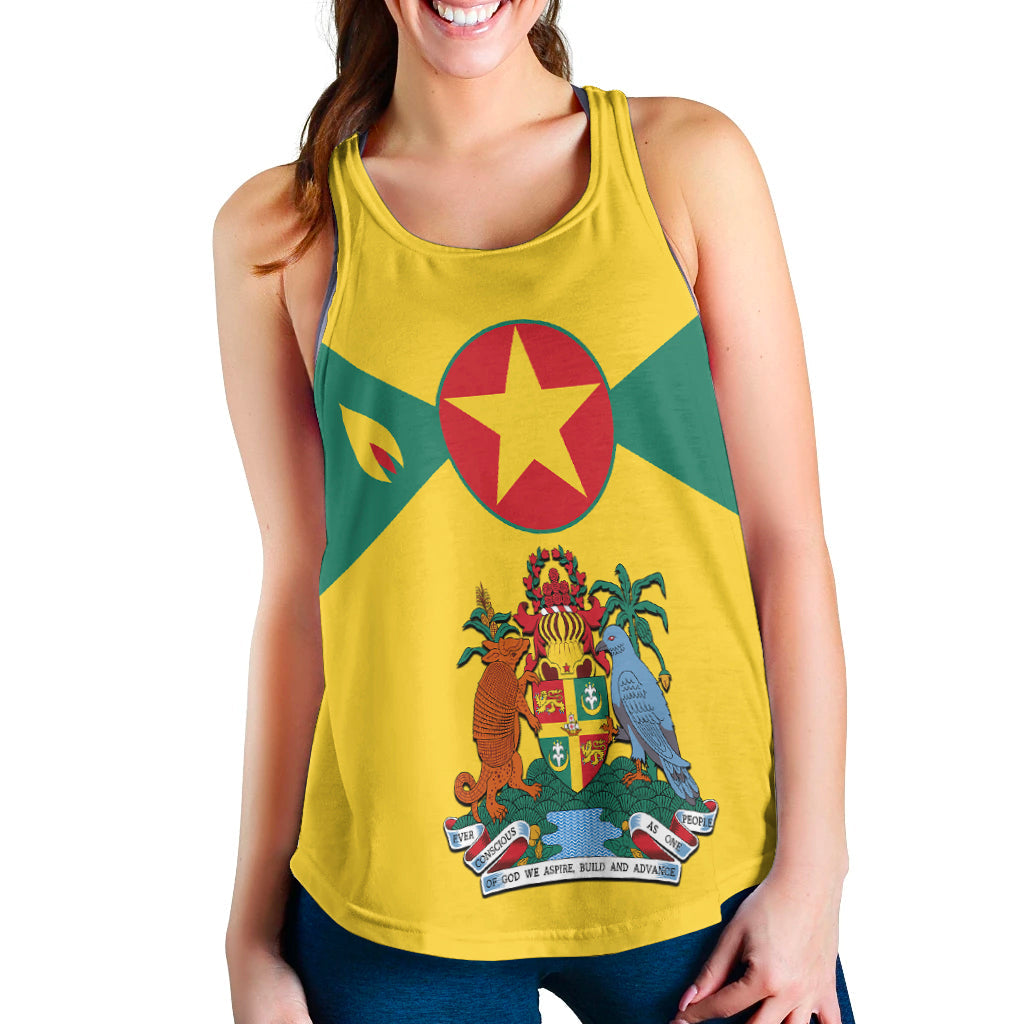 Grenada Women Racerback Tank Power Grenada Mix Coat of Arms LT13 - Wonder Print Shop