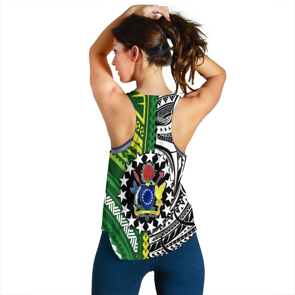 Cook Islands Unique Women Racerback Tank Polynesia Pattern LT13 - Wonder Print Shop