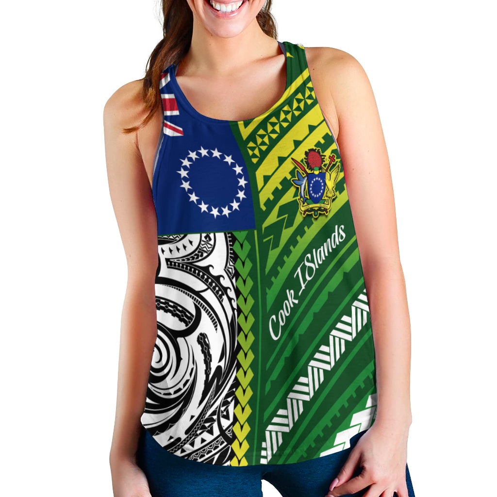 Cook Islands Unique Women Racerback Tank Polynesia Pattern LT13 - Wonder Print Shop