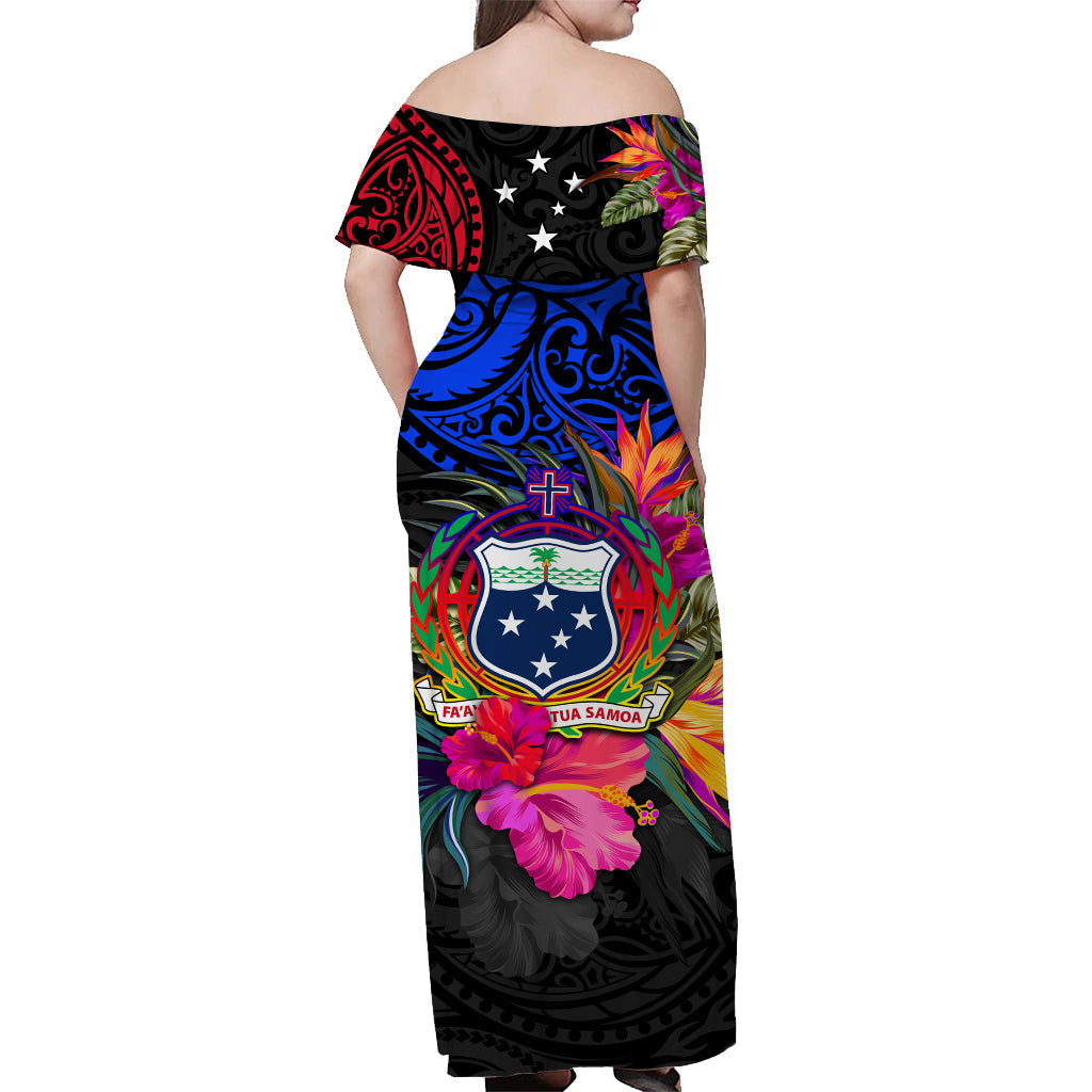 samoa-off-shoulder-long-dress-alluring-polynesia-and-tropical-flowers