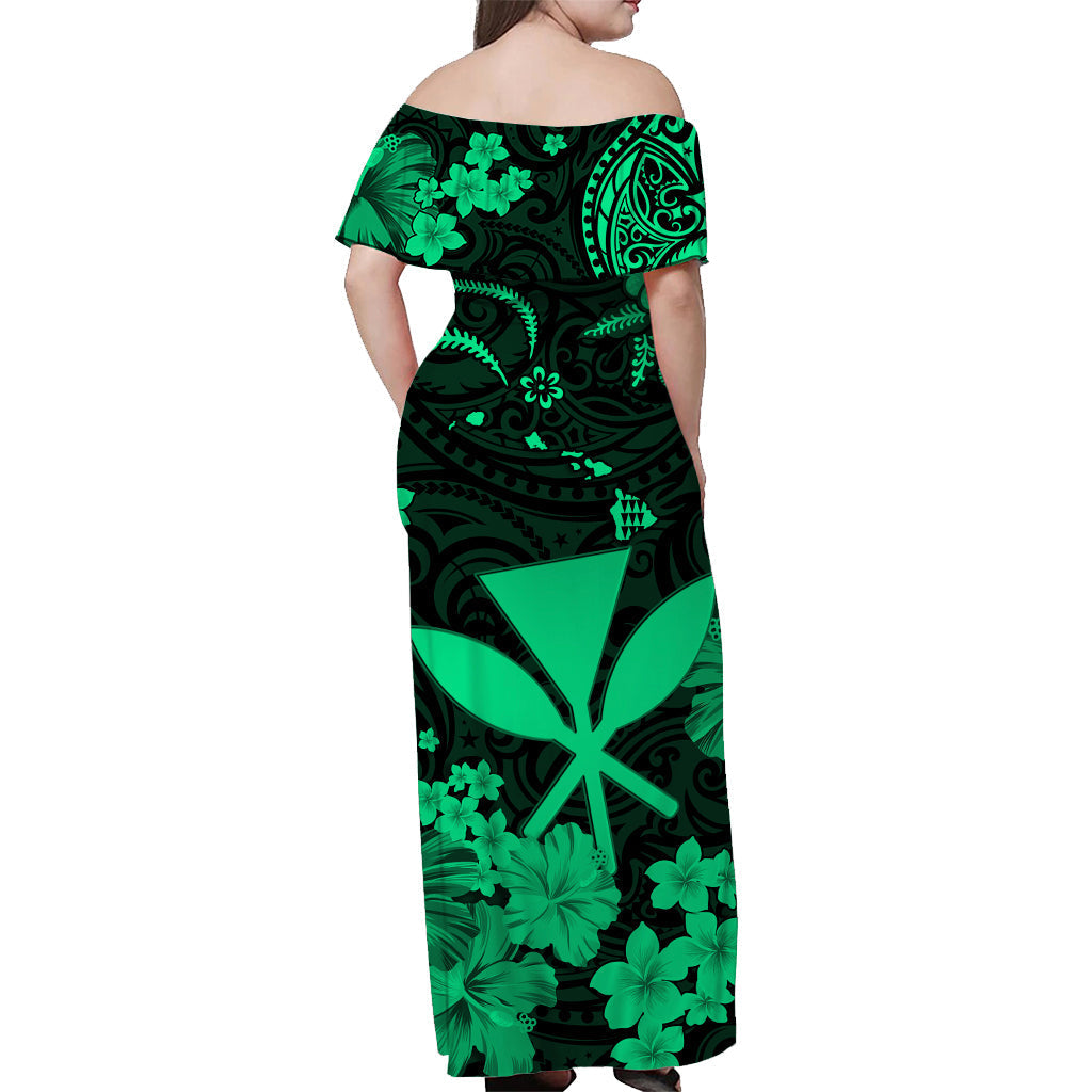 hawaii-off-shoulder-long-dress-polynesia-green-kanaka-maoli