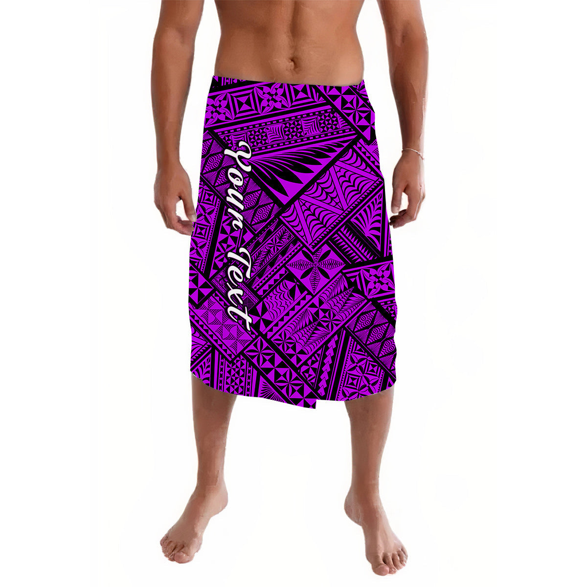 Custom Personalised Polynesia Lavalava Ngatu Tonga Pattern Special Purple LT13 - Wonder Print Shop