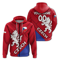 Custom Czech Republic Euro Zip Up Hoodie Flag Style LT12 - Wonder Print Shop