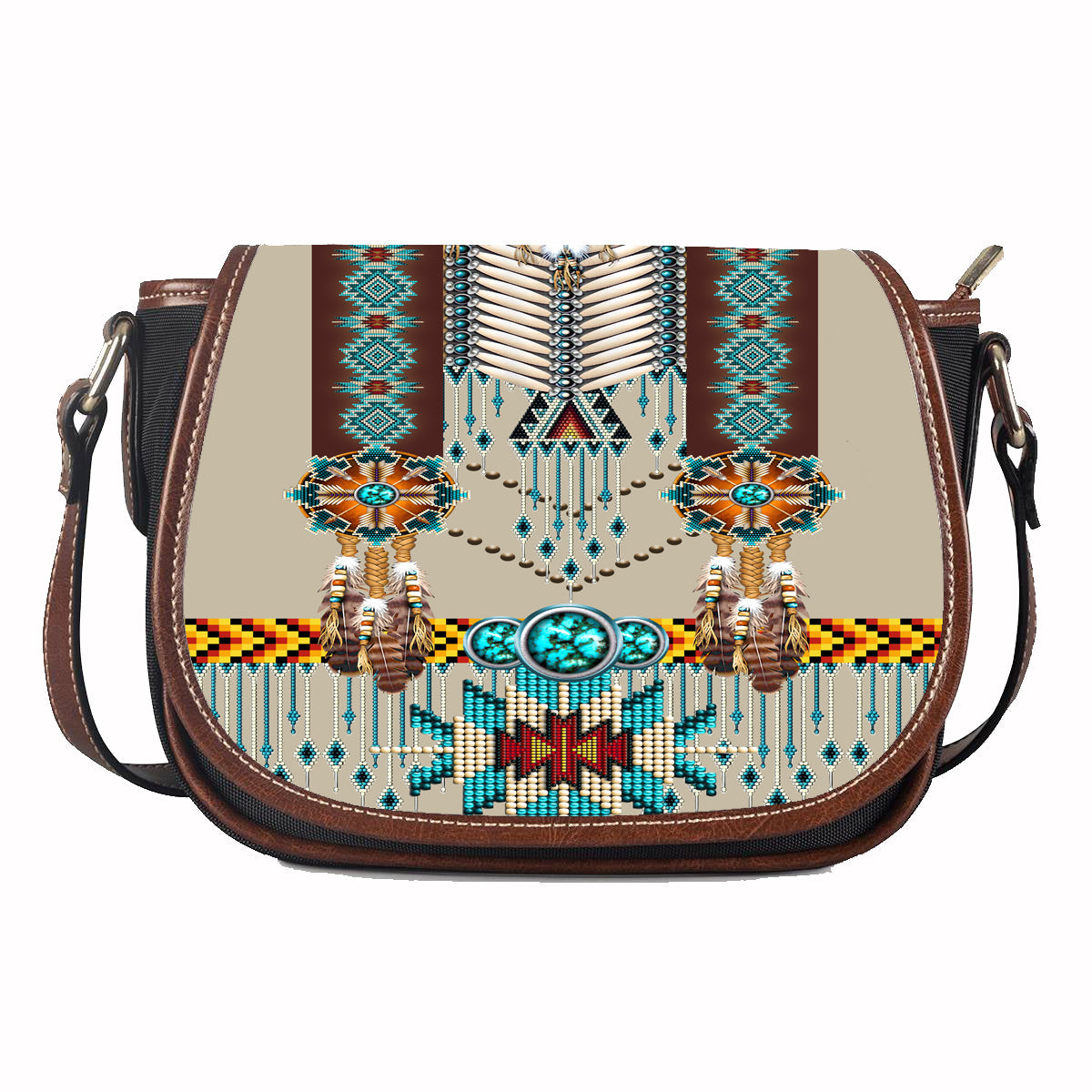 native-american-turquoise-blue-pattern-breastplate-leather-saddle-bag