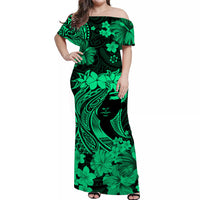 hawaii-off-shoulder-long-dress-polynesia-green-attractive-hula-girl