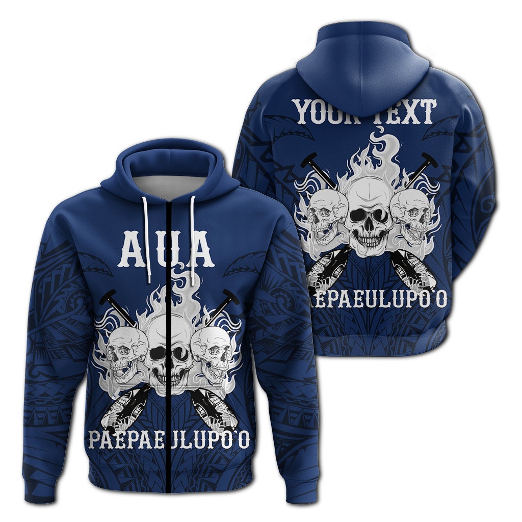 Custom American Samoa Zip Up Hoodie Aua Paepaeulupoo Pride LT12 - Wonder Print Shop