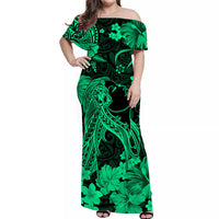 Hawaii Matching Hawaiian Shirt And Dress Polynesia Green Beautiful Hula Girl LT13 - Wonder Print Shop