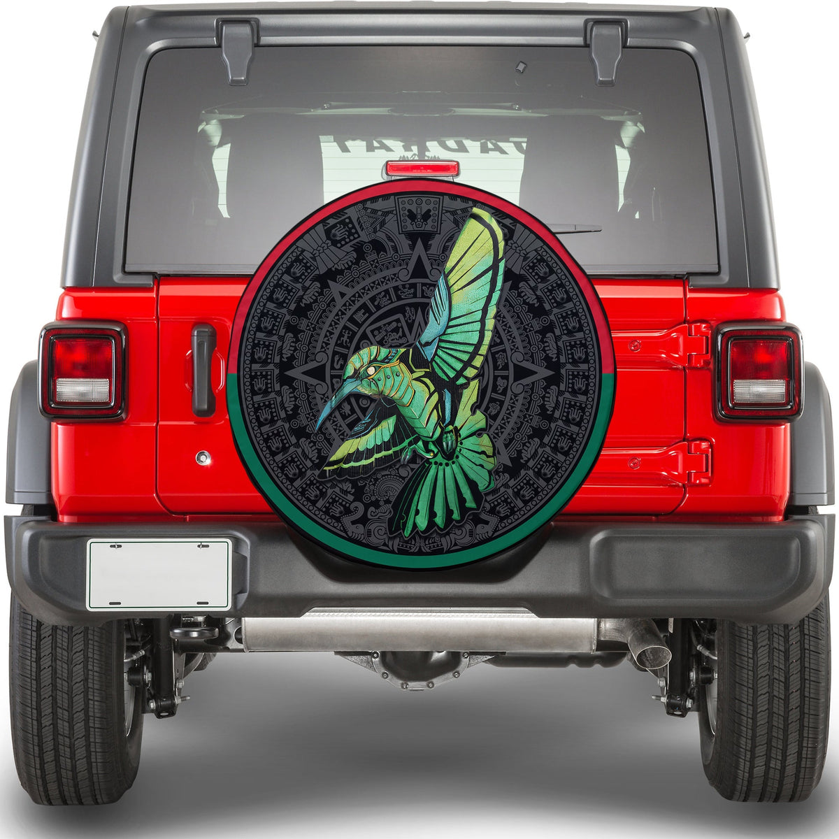 Mexico Spare Tire Cover - Mexican Aztec Bird LT13 - Wonder Print Shop