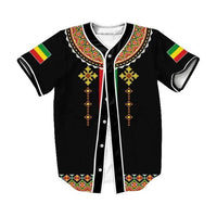 Ethiopia Baseball Jersey Cross Africa Pattern LT10 - Wonder Print Shop