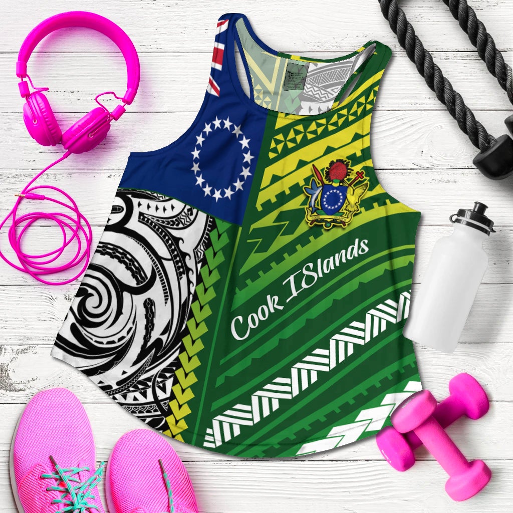 Cook Islands Unique Women Racerback Tank Polynesia Pattern LT13 - Wonder Print Shop