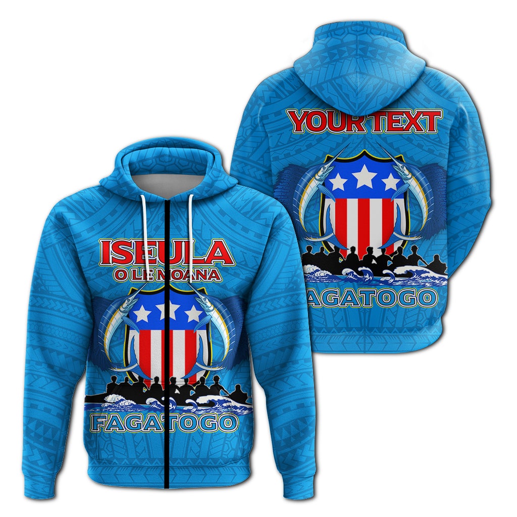 Custom American Samoa Zip Up Hoodie Iseula o le Moana of Fagatogo Pride LT12 - Wonder Print Shop
