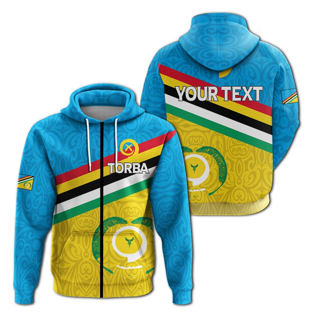 Custom Vanuatu Torba Province Zip Up Hoodie Flag Style LT12 - Wonder Print Shop