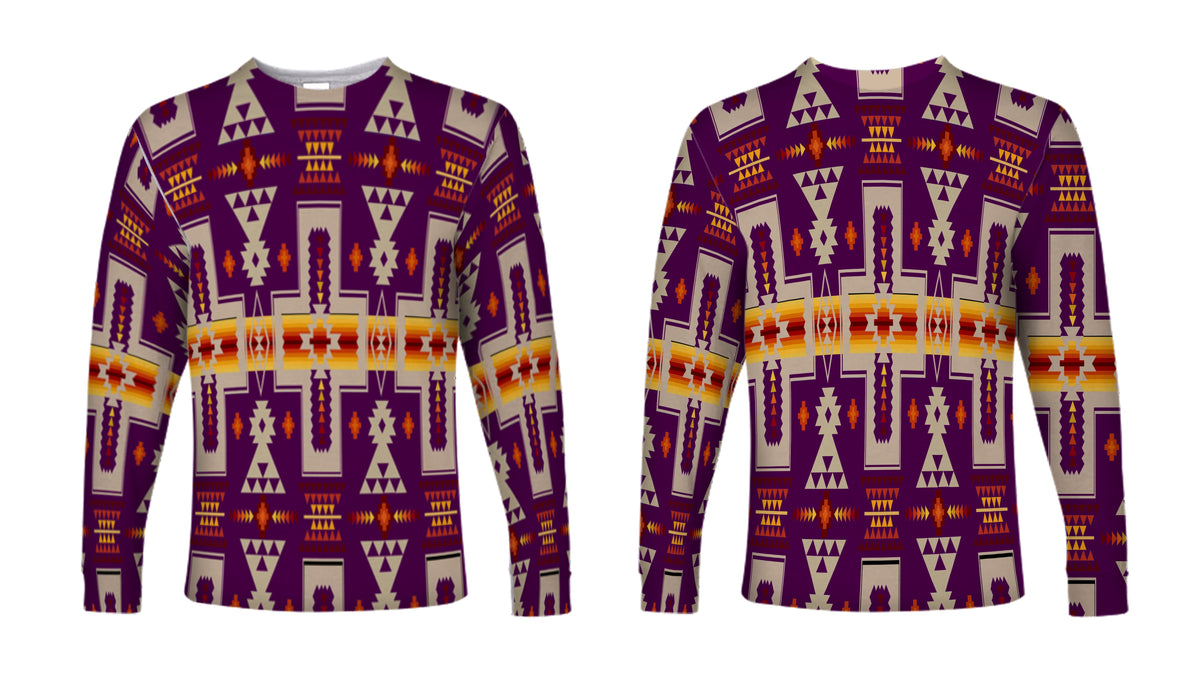 Purple Design Native American Long Sleeve LT10 - Wonder Print Shop